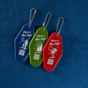 Road Trip Vintage Hotel Key Style Keychain